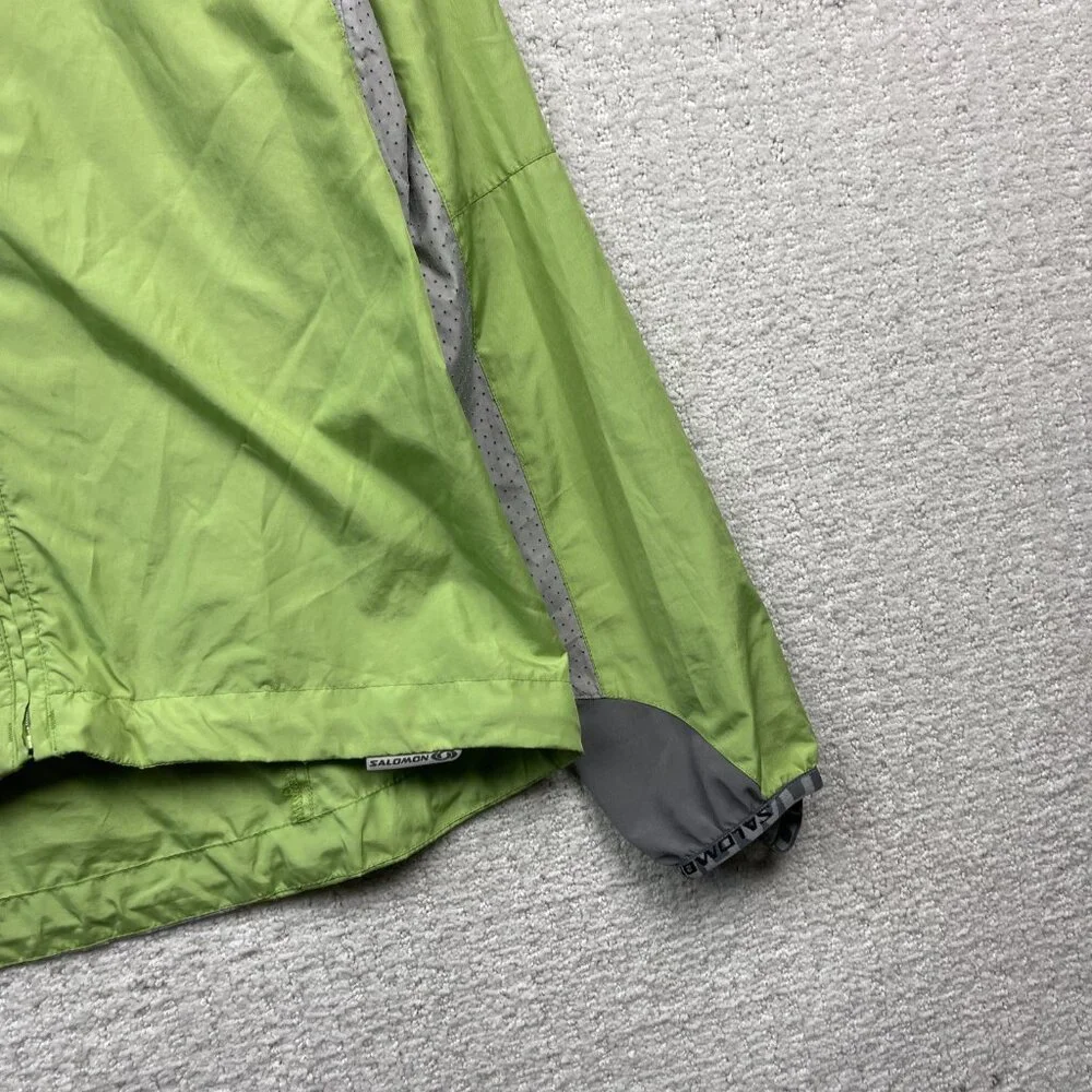 Y2K Salomon Ultralight Running Jacket Lime Green Women Sz M Hiking / Outdoor - Picture 4 of 13